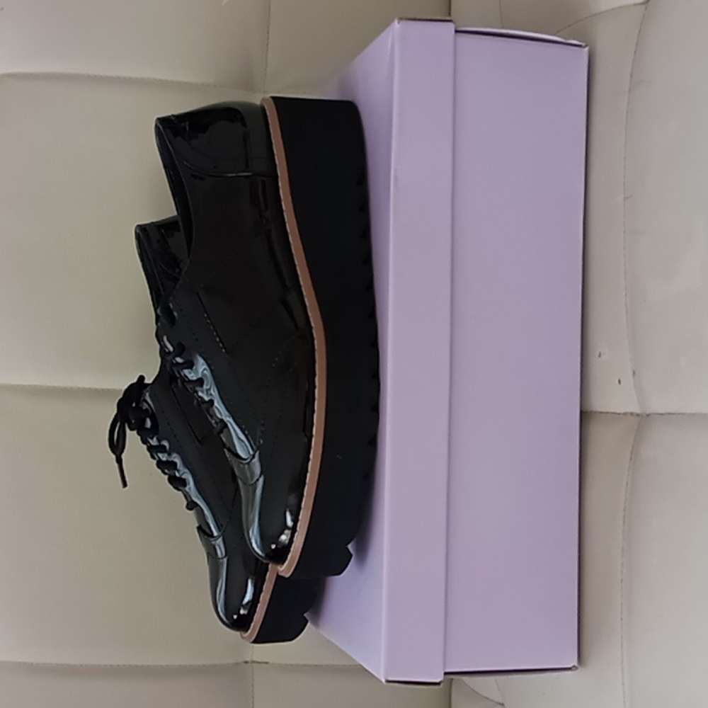 Madden Girl Adria Black Pantent Size 6.5